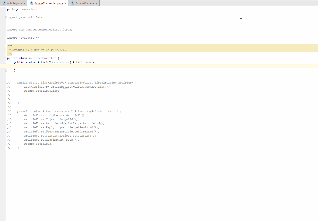 Generate Converter